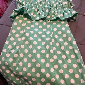 DO+BE Mint Green Dress with White Dots